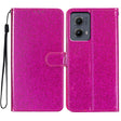 For Motorola Edge 2024 Glitter Powder Flip Leather Phone Case(Rose Red) - Motorola Cases by PMC Jewellery | Online Shopping South Africa | PMC Jewellery | Buy Now Pay Later Mobicred