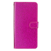 For Motorola Edge 2024 Glitter Powder Flip Leather Phone Case(Rose Red)