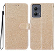 For Motorola Edge 2024 Glitter Powder Flip Leather Phone Case(Gold) - free shipping - PMC Jewellery - Order now!