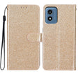 For Motorola Moto G Play 2024 Glitter Powder Flip Leather Phone Case(Gold) - Motorola Cases by PMC Jewellery | Online Shopping South Africa | PMC Jewellery | Buy Now Pay Later Mobicred