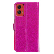 For Motorola Moto G Stylus 5G 2024 Glitter Powder Flip Leather Phone Case(Rose Red)