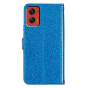 For Motorola Moto G Stylus 5G 2024 Glitter Powder Flip Leather Phone Case(Blue)