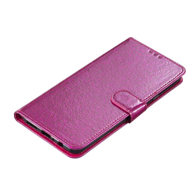 For Motorola Moto G56 5G Glitter Powder Flip Leather Phone Case(Rose Red)