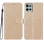 For Motorola Moto G56 5G Glitter Powder Flip Leather Phone Case(Gold)