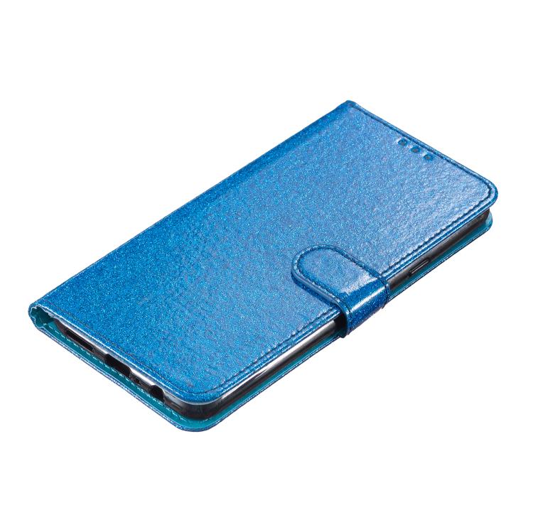 For Motorola Moto G86 5G Glitter Powder Flip Leather Phone Case(Blue)