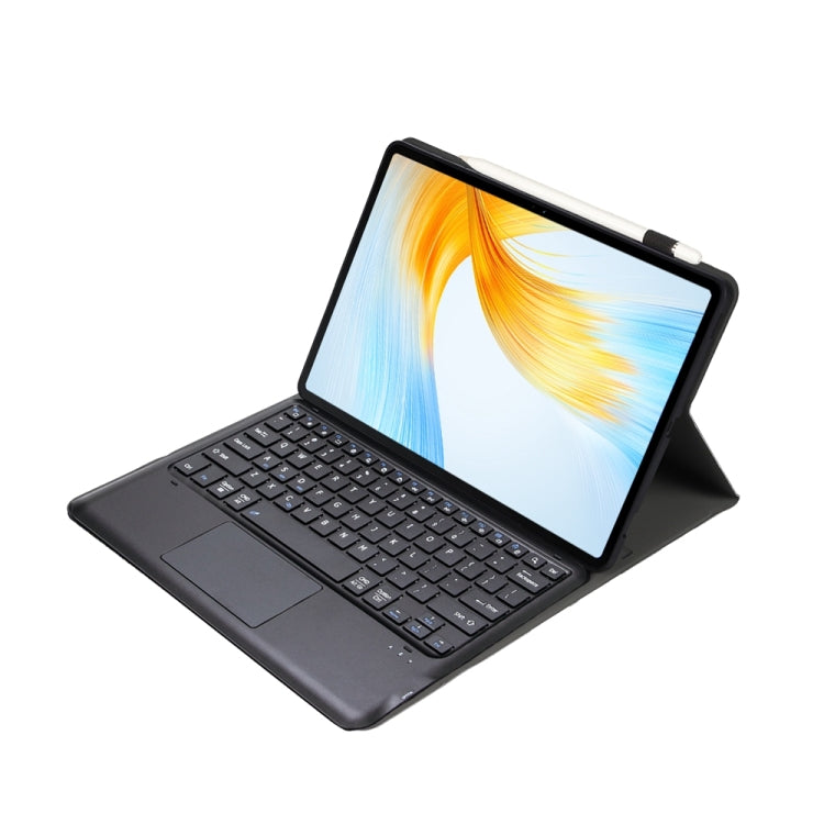 For Lenovo Xiaoxin Pad Pro 12.7 inch AM24-A TPU Ultra-thin Detachable Bluetooth Keyboard Tablet Leather Case with Touchpad(Black)