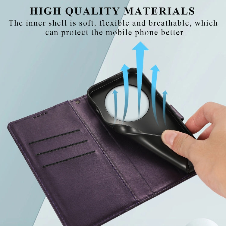 For Xiaomi 13 Ultra PU Genuine Leather Texture Embossed Line Phone Case(Purple) - 13 Ultra Cases by PMC TechLife | Online Shopping South Africa | PMC TechLife | Buy Now Pay Later Mobicred