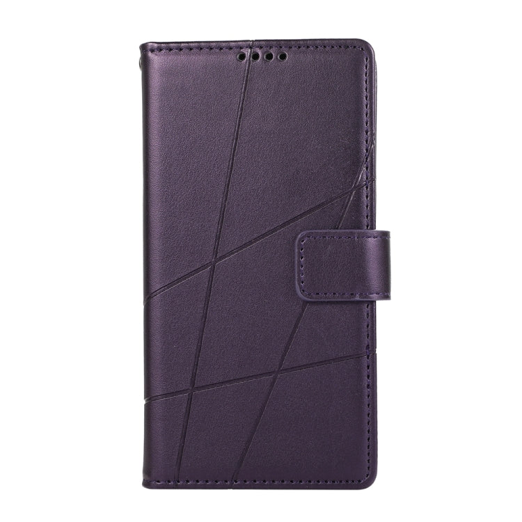 For Xiaomi Redmi 13C PU Genuine Leather Texture Embossed Line Phone Case(Purple) - free shipping - PMC TechLife - Order now!
