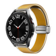 For Samsung Galaxy Watch6 / 5 / 4 Translucent Magnetic Silver Buckle Silicone Watch Band(Dark Yellow) - free shipping - PMc TechLife - Order now!