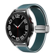 For Samsung Galaxy Watch6 / 5 / 4 Translucent Magnetic Silver Buckle Silicone Watch Band(Dark Green) - free shipping - PMc TechLife - Order now!