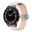 For Samsung Galaxy Watch6 / 5 / 4 Translucent Magnetic Silver Buckle Silicone Watch Band(Pink) - free shipping - PMc TechLife - Order now!