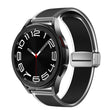 For Samsung Galaxy Watch6 / 5 / 4 Translucent Magnetic Silver Buckle Silicone Watch Band(Black) - free shipping - PMc TechLife - Order now!