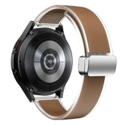 For Samsung Galaxy Watch6 / 5 / 4 Translucent Magnetic Silver Buckle Silicone Watch Band(Dark Brown)