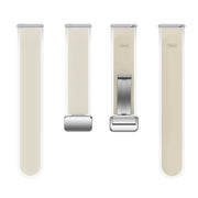 For Samsung Galaxy Watch6 / 5 / 4 Translucent Magnetic Silver Buckle Silicone Watch Band(Starlight Color)