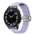 For Samsung Galaxy Watch6 / 5 / 4 Translucent Magnetic Silver Buckle Silicone Watch Band(Purple) - free shipping - PMc TechLife - Order now!