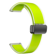 For Samsung Galaxy Watch6 / 5 / 4 Translucent Magnetic Black Buckle Silicone Watch Band(Green)