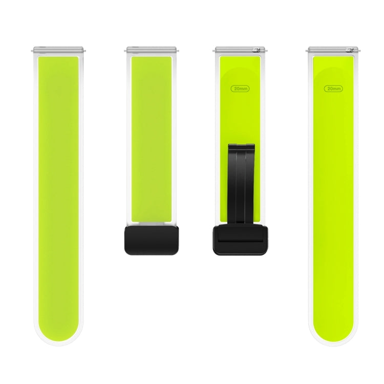For Samsung Galaxy Watch6 / 5 / 4 Translucent Magnetic Black Buckle Silicone Watch Band(Green)