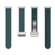 For Samsung Galaxy Watch6 / 5 / 4 Translucent Magnetic Black Buckle Silicone Watch Band(Dark Green)