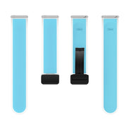 For Samsung Galaxy Watch6 / 5 / 4 Translucent Magnetic Black Buckle Silicone Watch Band(Tiffany Blue)