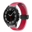 For Samsung Galaxy Watch6 / 5 / 4 Translucent Magnetic Black Buckle Silicone Watch Band(Magenta) - free shipping - PMc TechLife - Order now!