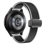 For Samsung Galaxy Watch6 / 5 / 4 Translucent Magnetic Black Buckle Silicone Watch Band(Black)
