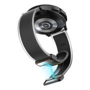 For Samsung Galaxy Watch6 / 5 / 4 Translucent Magnetic Black Buckle Silicone Watch Band(Black)