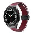 For Samsung Galaxy Watch6 / 5 / 4 Translucent Magnetic Black Buckle Silicone Watch Band(Wine Red) - free shipping - PMc TechLife - Order now!