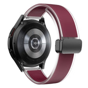 For Samsung Galaxy Watch6 / 5 / 4 Translucent Magnetic Black Buckle Silicone Watch Band(Wine Red)