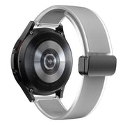 For Samsung Galaxy Watch6 / 5 / 4 Translucent Magnetic Black Buckle Silicone Watch Band(Light Grey)