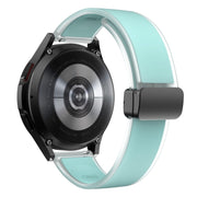 For Samsung Galaxy Watch6 / 5 / 4 Translucent Magnetic Black Buckle Silicone Watch Band(Light Green)