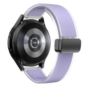 For Samsung Galaxy Watch6 / 5 / 4 Translucent Magnetic Black Buckle Silicone Watch Band(Purple)