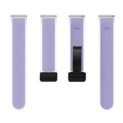 For Samsung Galaxy Watch6 / 5 / 4 Translucent Magnetic Black Buckle Silicone Watch Band(Purple)
