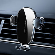 D6 Mechanical Locking Wireless Fast Charging Air Outlet Car Holder, Style:Standard