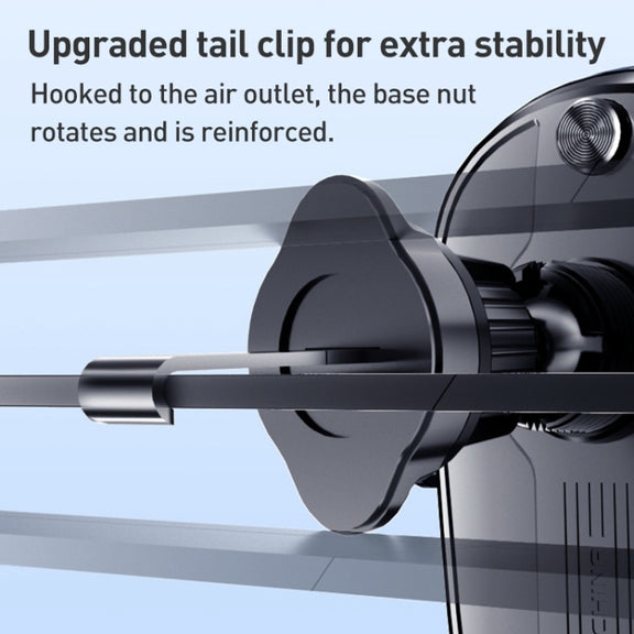 D6 Mechanical Locking Wireless Fast Charging Air Outlet Car Holder, Style:Standard