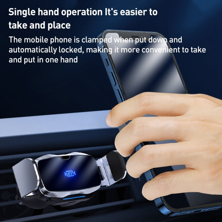 D7 Infrared lnduction Wireless Fast Charging Air Outlet Car Holder(Black)