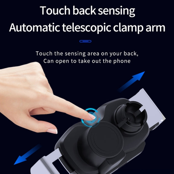 D7 Infrared lnduction Wireless Fast Charging Air Outlet Car Holder(Black)