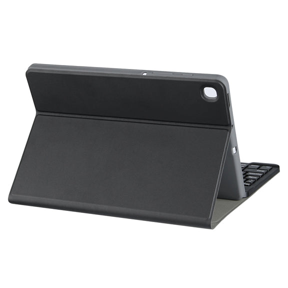 For Samsung Galaxy Tab A9 Square Cap Bluetooth Keyboard Leather Case with Pen Slot(Black)