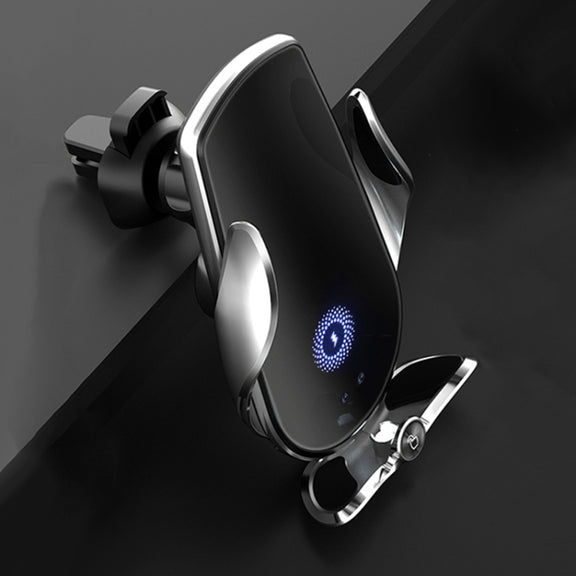 M2 Infrared lnduction Wireless Fast Charging Air Outlet Car Holder(Silver)