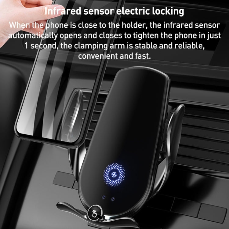M2 Infrared lnduction Wireless Fast Charging Air Outlet Car Holder(Silver) - Wireless Charger Holders by PMC TechLife | Online Shopping South Africa | PMC TechLife | Buy Now Pay Later Mobicred