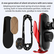 M2 Infrared lnduction Wireless Fast Charging Air Outlet Car Holder(Black)