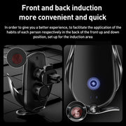 M3 Infrared lnduction Wireless Fast Charging Air Outlet Car Holder(Red)