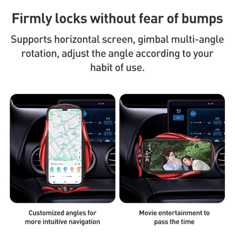 M3 Infrared lnduction Wireless Fast Charging Air Outlet Car Holder(Red) - free shipping - PMC TechLife - Order now!