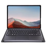 For Microsoft Surface Pro 9 SF129-A Tree Texture Touchpad Bluetooth Keyboard Leather Tablet Case(Black)