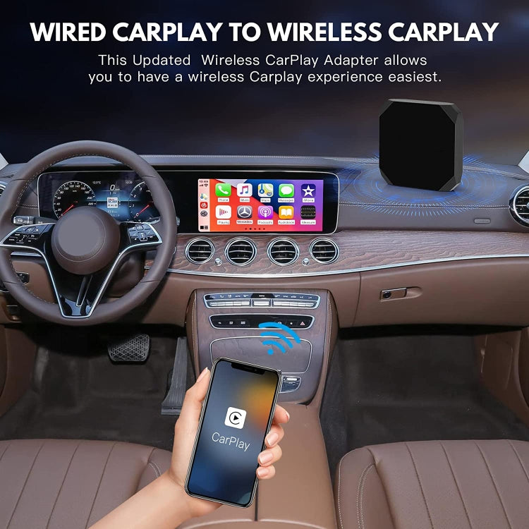 USB + USB-C / Type-C Wired to Wireless Carplay Adapter(Black) - free shipping - PMC TechLife - Order now!