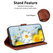 For Honor Magic6 Pro Lily Embossed Leather Phone Case(Brown)