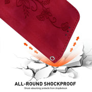 For Honor Magic6 Pro Lily Embossed Leather Phone Case(Red)