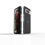 For Google Pixel 8 Pro Aurora Series Metal Frame Phone Case(Black Silver)