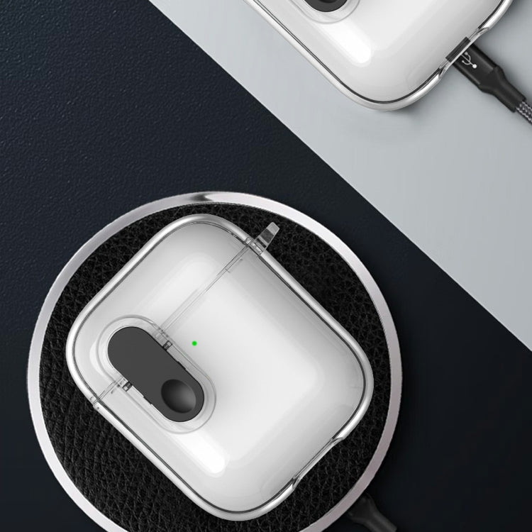 For AirPods 1 / 2 Ice Crystals Shockproof Earphone Protective Case(Grey) - For AirPods 1/2 by PMC Jewellery | Online Shopping South Africa | PMC Jewellery | Buy Now Pay Later Mobicred