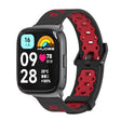 For Redmi Watch 3 Lite / Watch 3 Active Mijobs Square Hole Breathable TPU Watch Band(Black Red) - Watch Bands by MIJOBS | Online Shopping South Africa | PMC TechLife | Buy Now Pay Later Mobicred