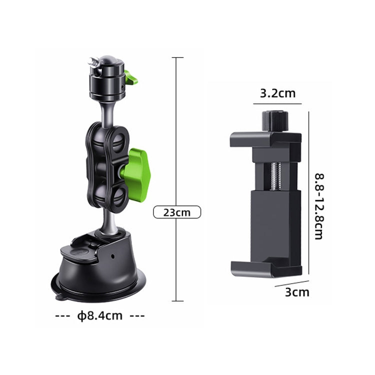 Single Suction Cup Pea Clamp Arm Holder 23cm with Knob Phone Clamp - Car Holders by PMC TechLife | Online Shopping South Africa | PMC TechLife | Buy Now Pay Later Mobicred